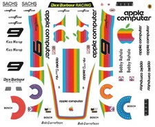 #9 Apple Computer Porsche 935 1980 1/43rd Scale Slot Car Decals