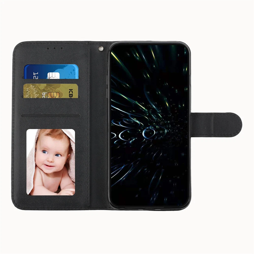 Premium Leather Flip Wallet Shockproof Case for iPhone 15 Pro Max 14 13 XR 7 with Full Protection