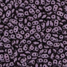 Czech SuperDuo Two Hole Seed Beads 5.5mm x 2.5mm Pastel Bordeaux 24GM SD-25032