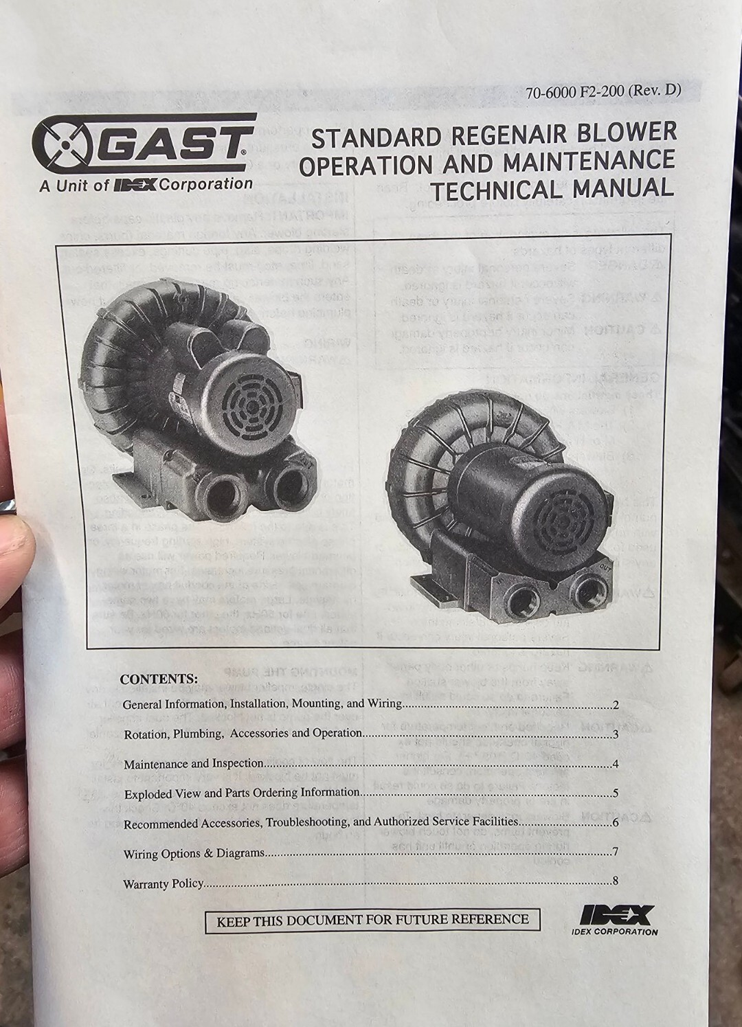 Gast Regenair R41102 Blower, K55CXEWN1037 eBay