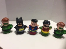 DC Comics Little People Lot Batman, Green Lantern , Robin Figures