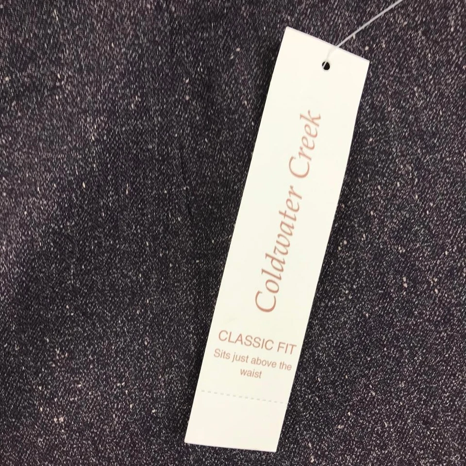 Pantalones Coldwater Creek para mujer 8 marrón calce clásico pierna recta ligeros nuevos con etiquetas Foto 3 de 4