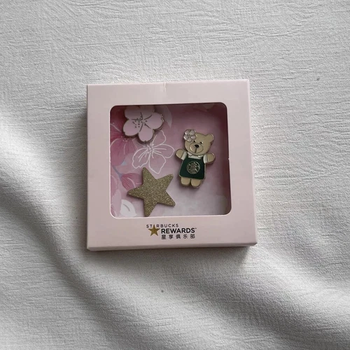 2019 China Starbucks coffee Cherry blossom and bear 3 pins set D - Picture 2 of 2