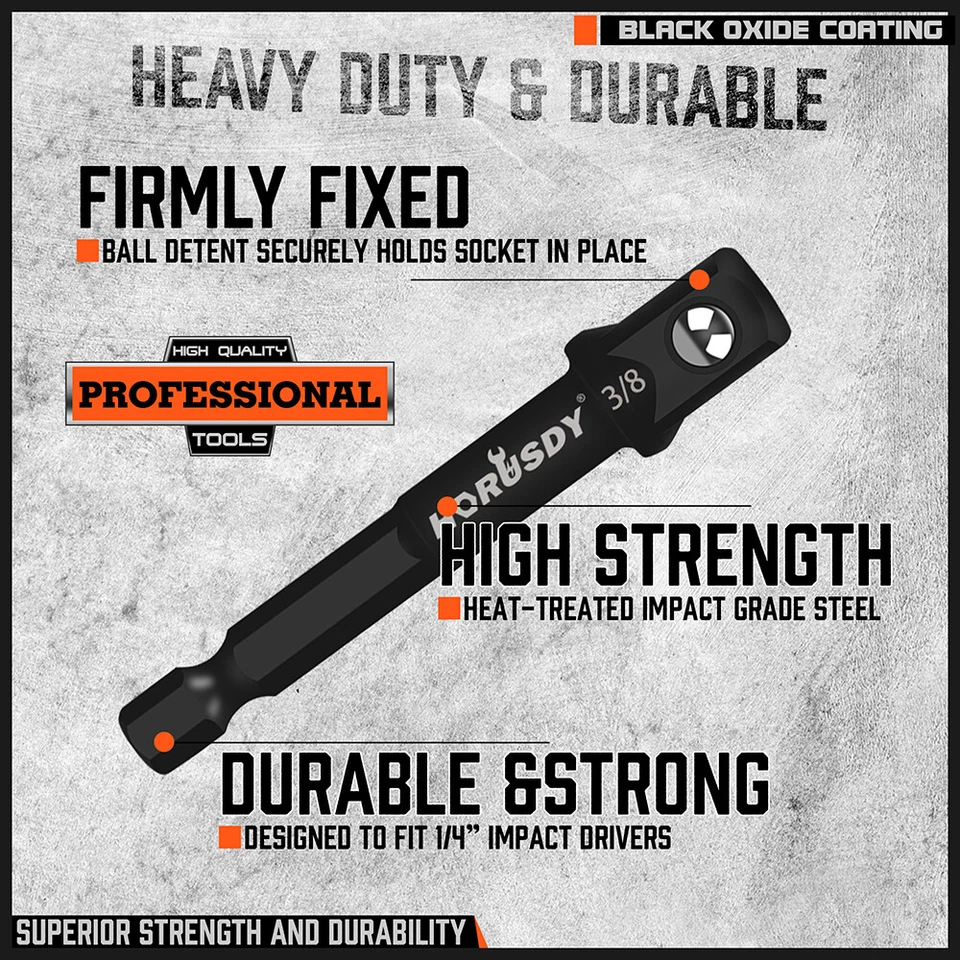 7-pack 3/8" to 1/4" 1/2 inch Drive Ratchet Socket Adapter Reducer Air Impact Set - Image 4 of 4