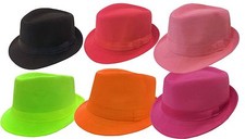KID FEDORA TRILBY FEDORA Girl Boy Children BUCKET HAT  SOLID CAP