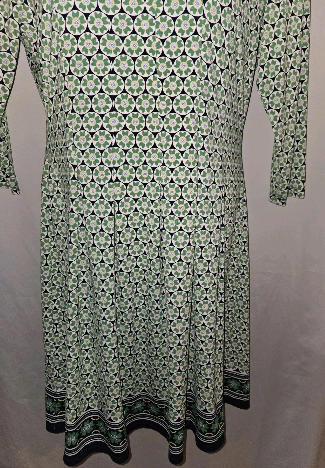 VETEMENTS Abito MAX STUDIO (XLARGE) comodo manica 3 4 plissettato lunghezza ginocchio blu e verde