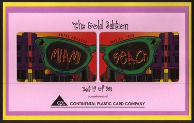 5m Miami Strand Telecard Expo May 1998. Gold Edition Sonnenbrille Set Of 2 Handy