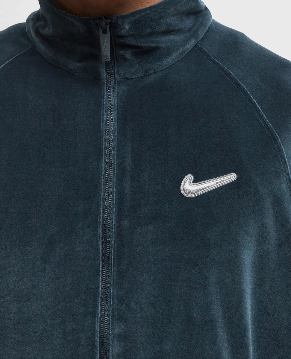 Nike x NOCTA Swarovski Velour Track Jacket Armory Navy DV3734-454 Nike x NOCTA Swarovski Velour Track Jacket Armory Navy DV3734-454