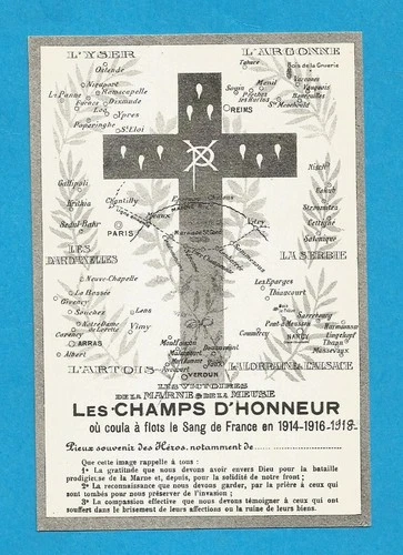 WWI IMAGE 1914 1918 ARTOIS COMMERCE YSER ARGONNE MARNE MEUSE Hairy Memory