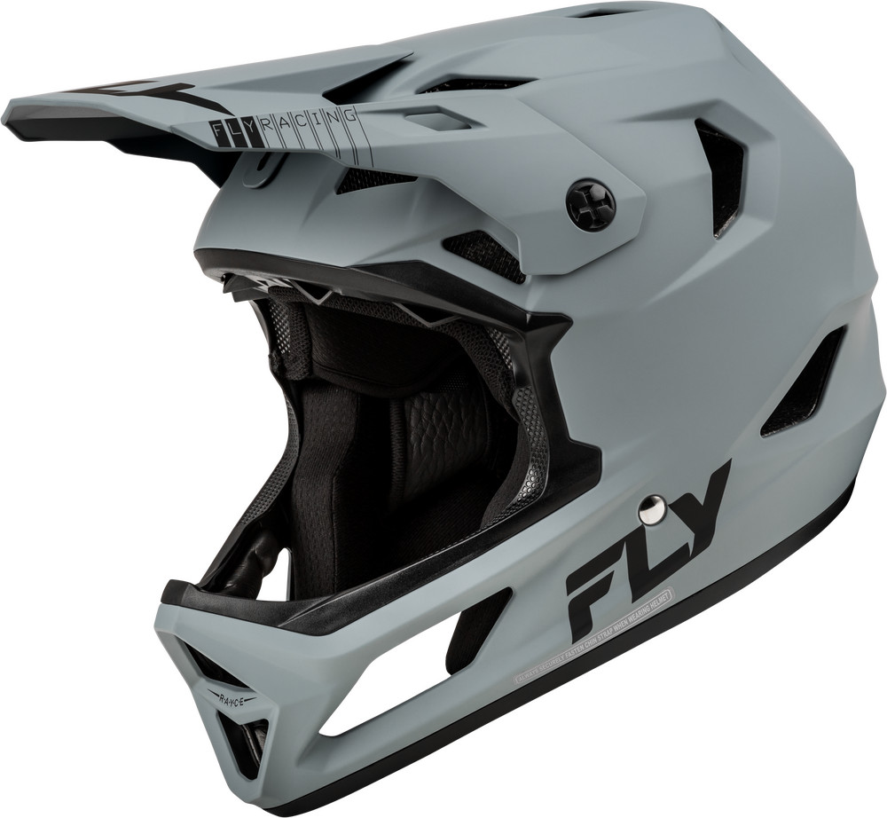 FLY Racing Youth Rayce Solid Bicycle Helmet Matte Grey