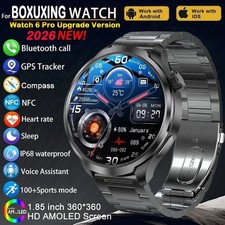 1.85-inch AMOLED Smartwatch with GPS, NFC, Bluetooth Calling, and Body Temperatu
