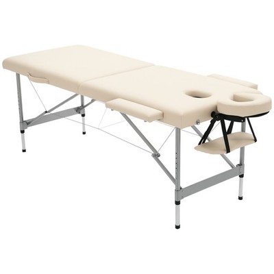 Massageliege klappbar Massagebett max. 130 kg Belastbar Kunstleder, Beige