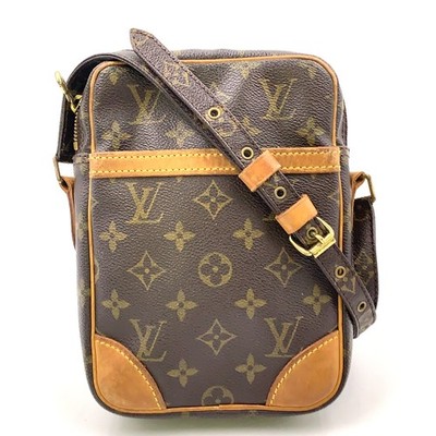 LOUIS VUITTON Danube monogram Shoulder bag Brown Leather PVC M45266