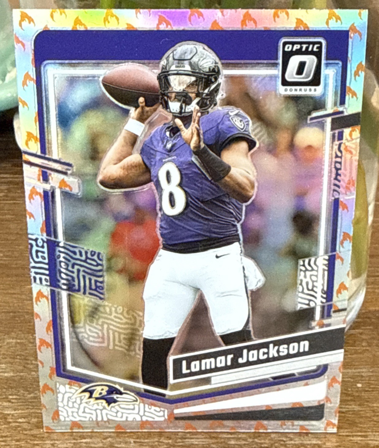 2023 Panini Donruss Optic - Lamar Jackson #14 Fire Prizm
