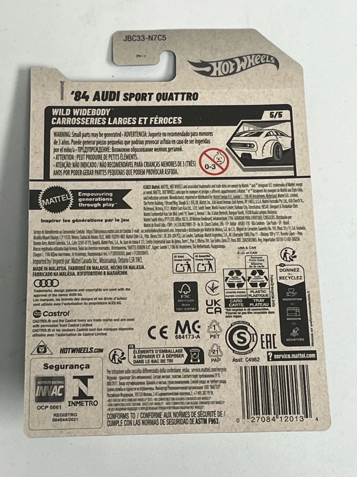 Audi Sport Quattro 2025 Hot Wheels Treasure Hunt TH 84 plateado - estuche P nuevo A110 Foto 2 de 2