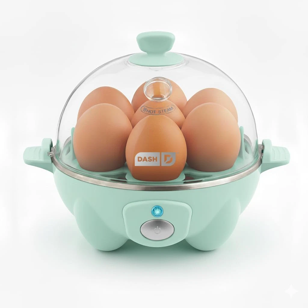 Rapid Egg Cooker 7 Egg Boiler Poacher Steamer, BPA Free, Aqua USA