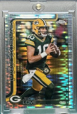 JORDAN LOVE RARE PULSAR REFRACTOR CHROME SPORTS CARD PACKERS MINT