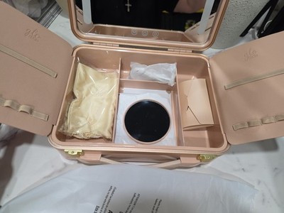 Glo Tech Beauty Case with LED Mirror Pink OB.. NEW-OPEN BOX