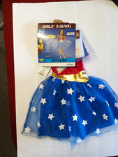 Rubie's DC Wonder Woman Girls Costume Complete Outfit w/ Cape Size S 6/6X 