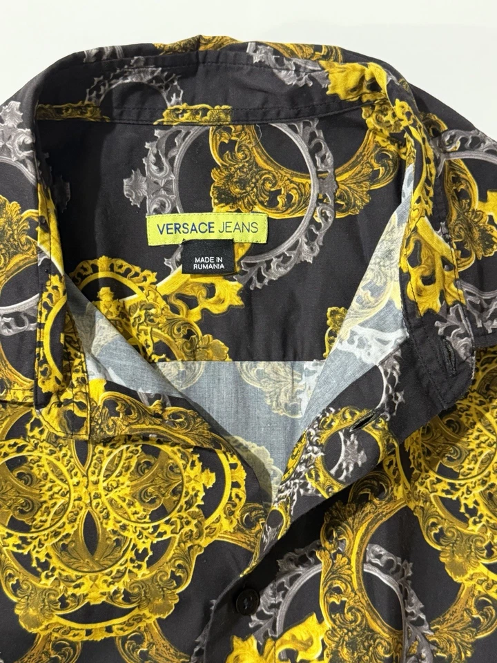 Versace Camisa Vaqueros Pequeña Manga Larga Hombre Camisa, Barroca Foto 4 de 4