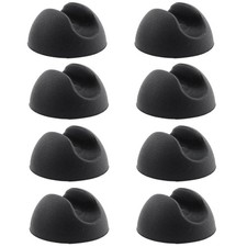 8PCS Black Table and Chair Feet Floor Protectors Anti Slip PVC Furniture Prot...