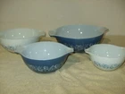 Pyrex Colonial Mist bowls. Cinderella set of 4. Very nice!