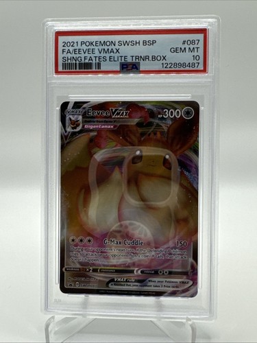 2021 Pokemon SWSH Eevee VMAX SWSH087 Shining Fates ETB Promo Pokemon TCG PSA 10 - Bild 2 von 4