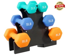 Set Juego De Pesas Mancuernas De Neopreno Mano Para Ejercicio Gym Mujer 60 lbs