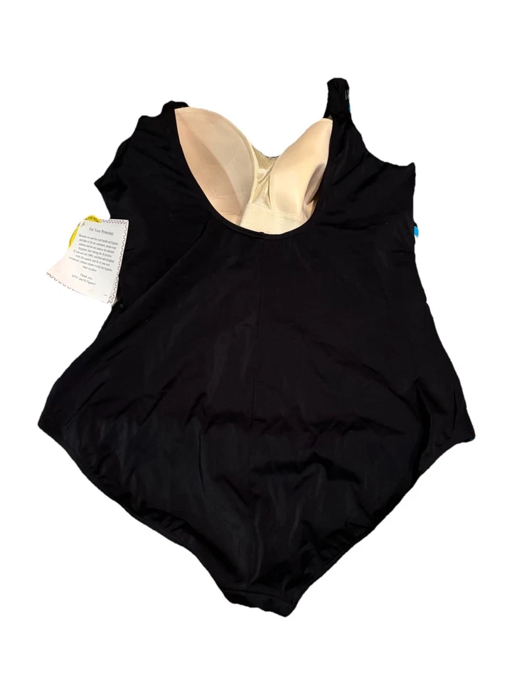 Suite de baño Itfigures nueva con etiquetas QVC 24W para mujer talla grande azul y negro Foto 3 de 3