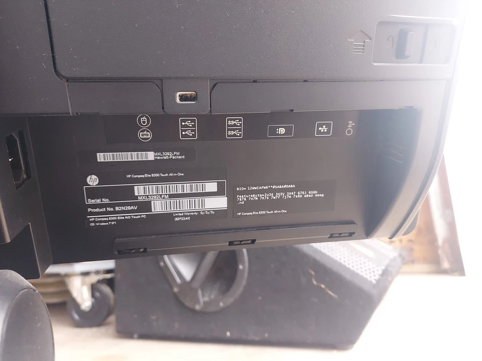 HP Elite 8300 23" Touch Screen All In One Intel i7-3770 16GB RAM 500GB SSD NO OS - Image 4 of 4