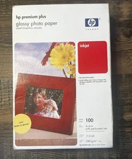 HP Premium Plus Inkjet Photo Paper, 4x6" Glossy 11.5 mil 100 sheets New Sealed