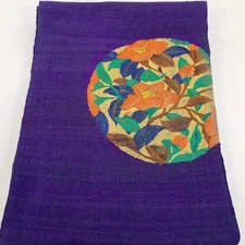 5619# Japanese Vintage Nagoya Obi Belt Kimono Pongee Fabric Silk Traditional