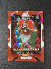 2021 Prizm Draft Picks All-American Red Ice Justin Fields Rookie RC #192
