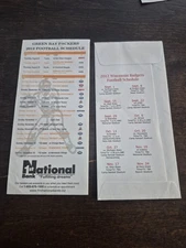 2012 Green Bay Packers Wisconsin Badgers Bank Envelope Schedule