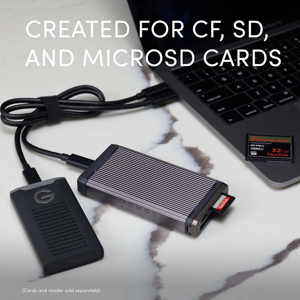 SanDisk Professional PRO READER Multi Card Reader USB C for CF SD microSD Cards - Image 2 of 4