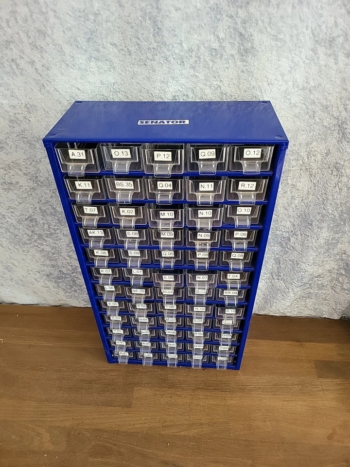 Kleinteilemagazin aus Metall stapelbar, Sortimentskasten, Schubladenschrank 60 - Bild 2 von 4