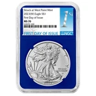 2023 (W) $1 American Silver Eagle NGC MS70 FDI First Label Blue Core