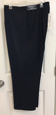 ALFRED DUNNER CLEAN GETAWAY Black Pants, W/Pockets, Elastic Waist Size S NWT