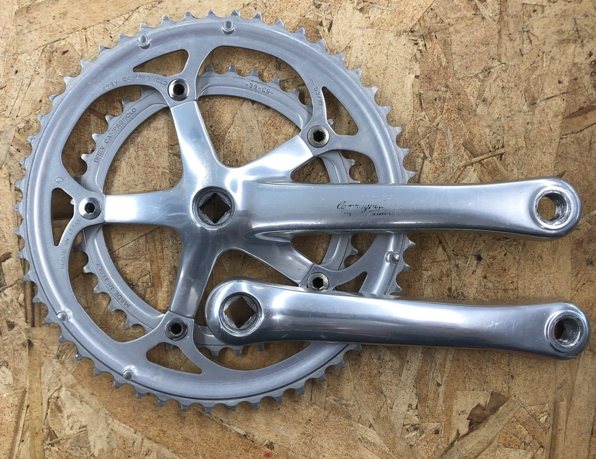 03 CAMPAGNOLO MIRAGE CRANKSET 53×39 170 Campagnolo Mirage Crankset - Road Bike Crank Arm 9/16 170mm