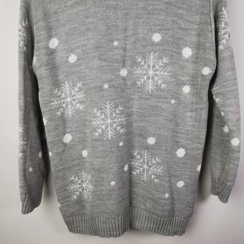 ~ Do You Want To Build A Snowman ~ Olaf ~ Christmas Jumper ~ 40" Chest ~ Grey ~ - Picture 8 of 8