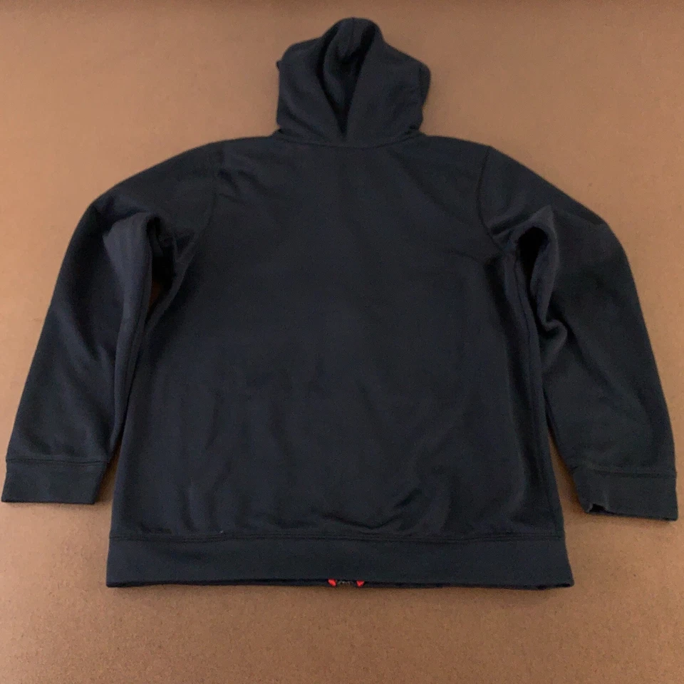 Sudadera con Capucha Under Armour Juvenil Talla XL Suelta Negra Polar Roja Logo Bolsillo Cremallera Completa Foto 3 de 4