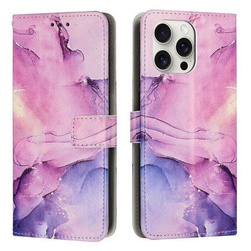 Luxury Strap Leather Marble Wallet Cover Case For 16 15 14 13 12 11 Pro Max 8 7 - Picture 13 of 47