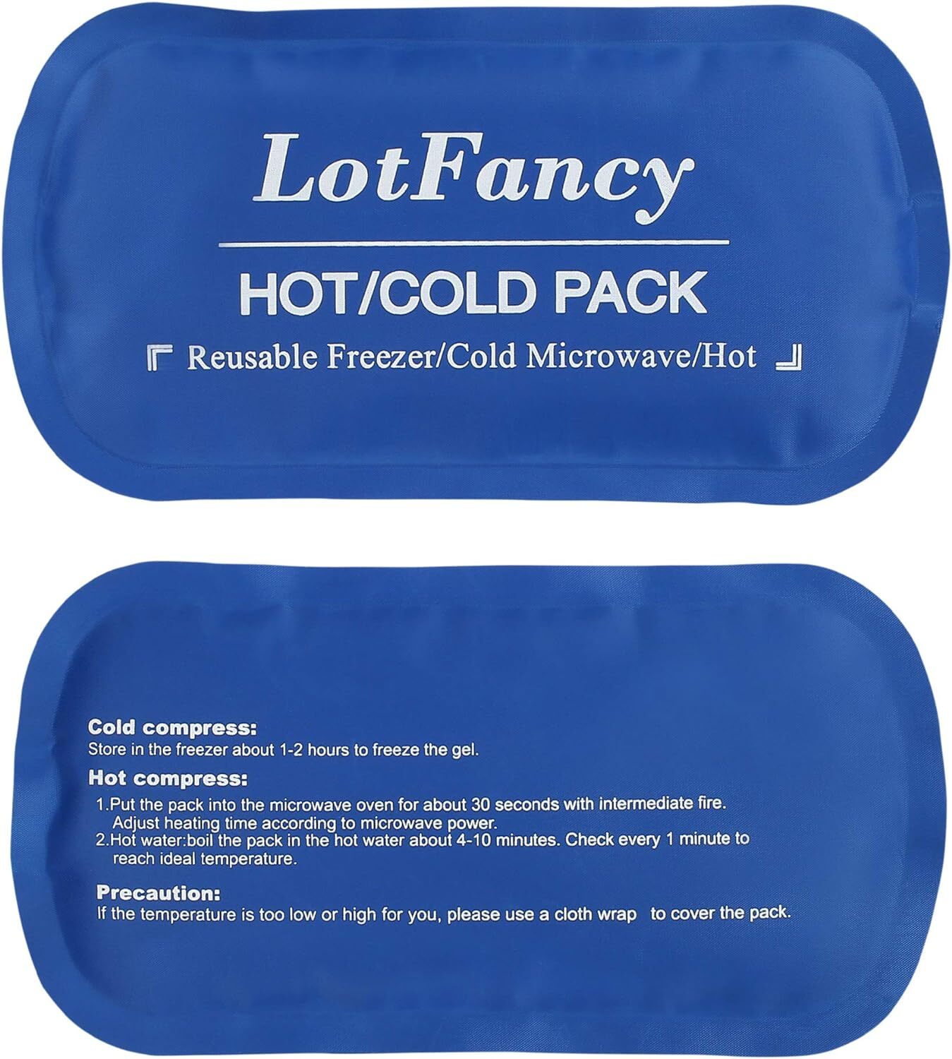 LotFancy Gel Ice Packs, 2pc Reusable Hot Cold Pack for Therapy, Heating