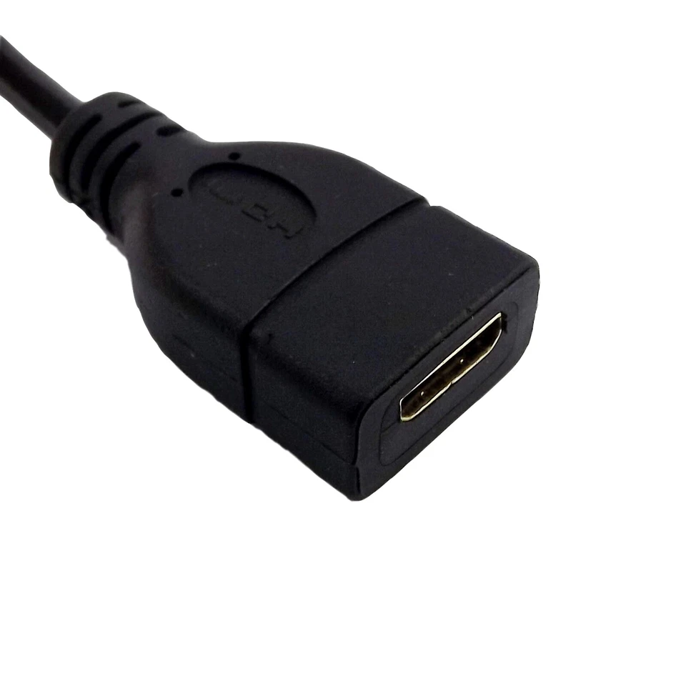 1FT Mini HDMI-compatible Type C Female to Female Monitor Connector Adapter Cable - Image 4 of 4