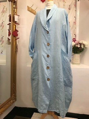 long linen coat dress