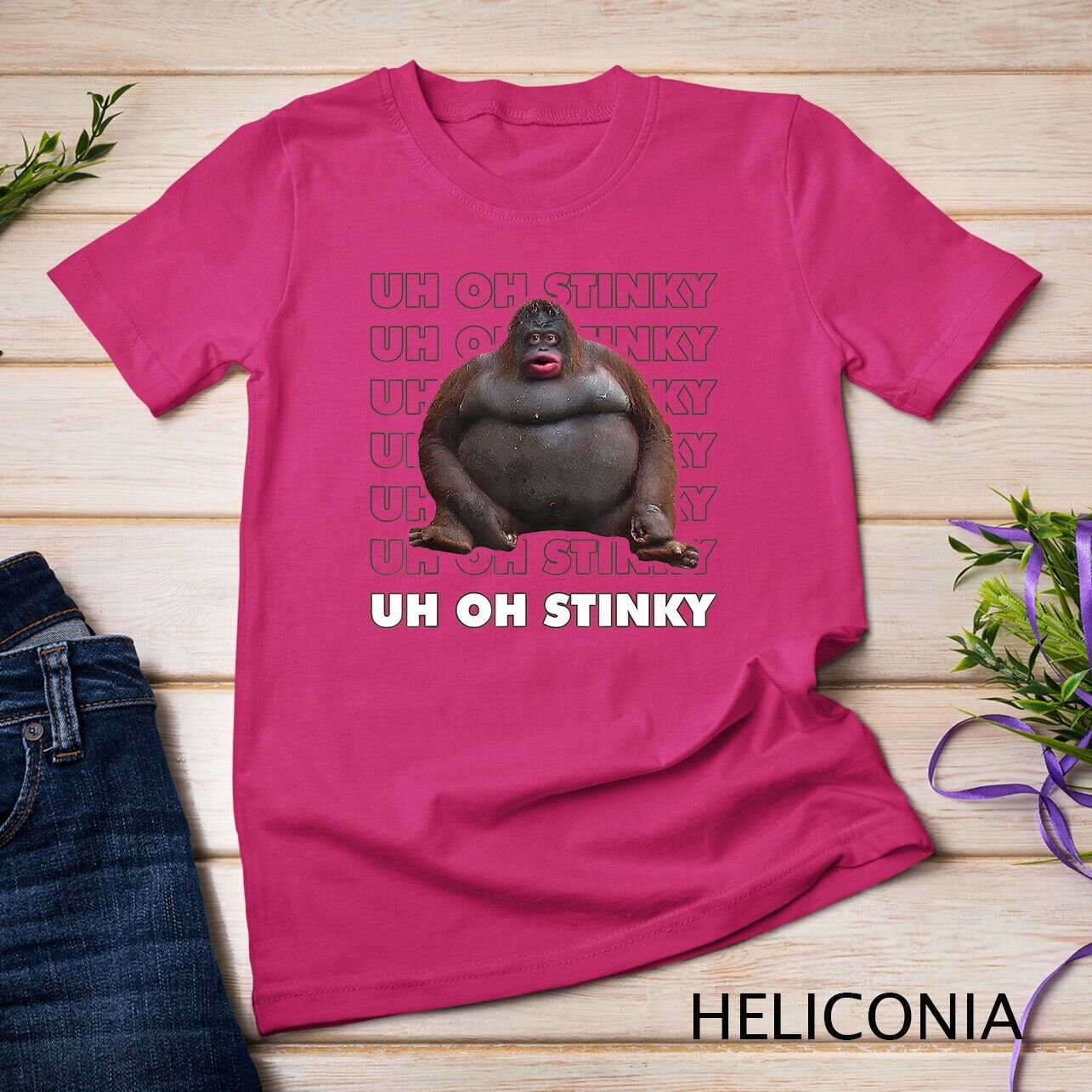 Uh Oh Stinky Poop Meme Funny Monkey Gift Tie-Dye T-Shirt