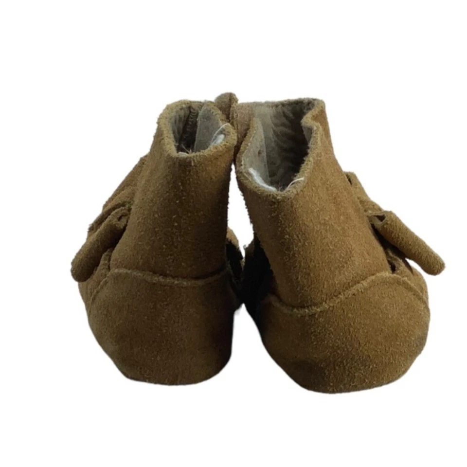 Janie and Jack Cuero Gamuza Mocasín Botines Zapatos Bebé Niña 3-6 Meses Foto 3 de 4