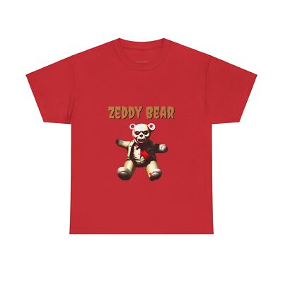 Zombie Plush Bear | Unisex Heavy Cotton Tee | Zeddy Bear | 4 of 4