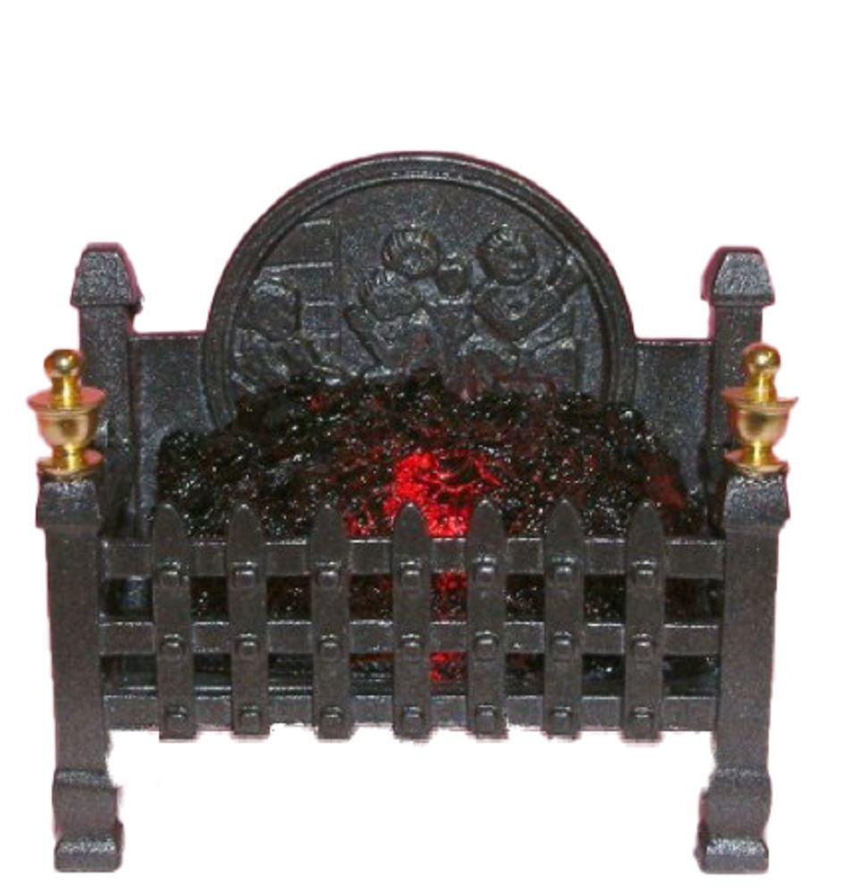 Dolls House Regal Glowing Coal Fire Light Up Miniature Fireplace Accessory 12V