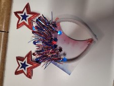 4th of July Springy Tinsel Star Headband